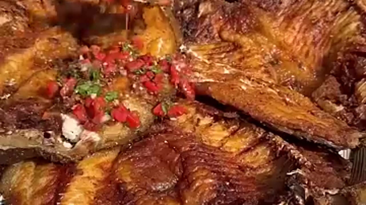 Full open fish fry cooking recipe fry new recipe