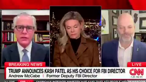 Andrew McCabe in Panic Mode on CNN after Kash Patel Selected for Director of the FBI