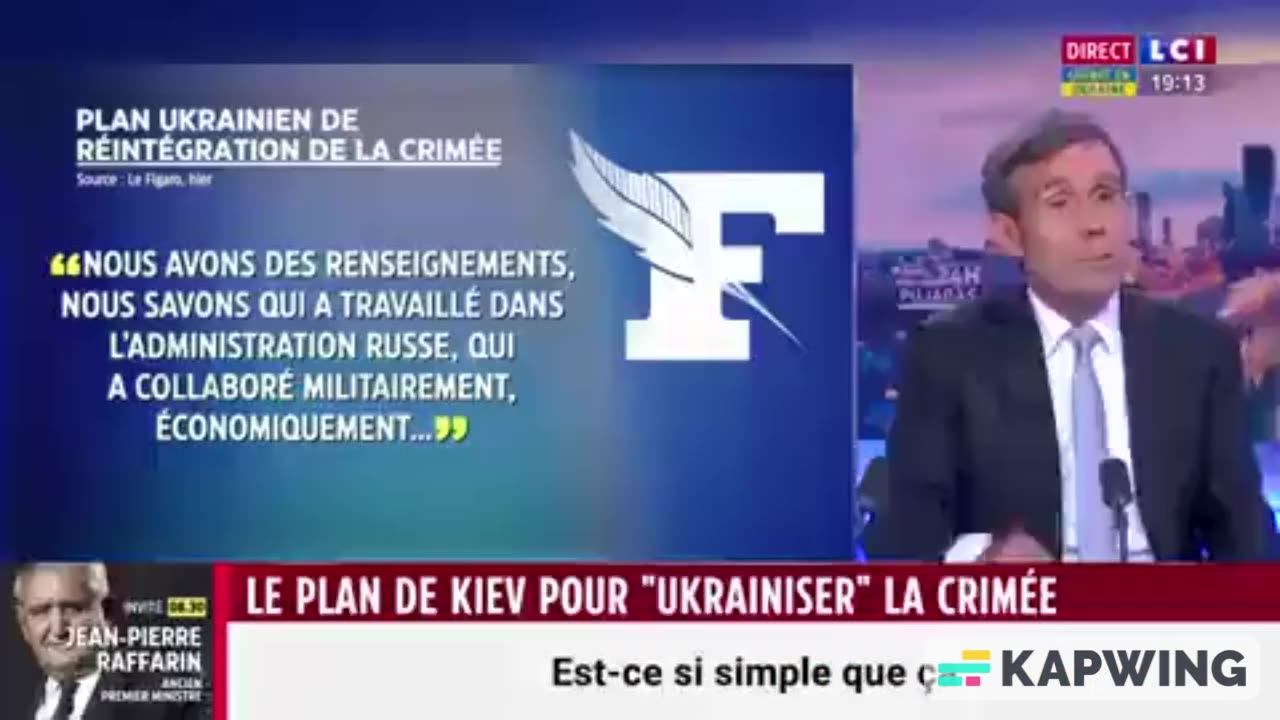 French TV channel LCI discusses practical steps of the supposed future ethnic cleansing of Crimea