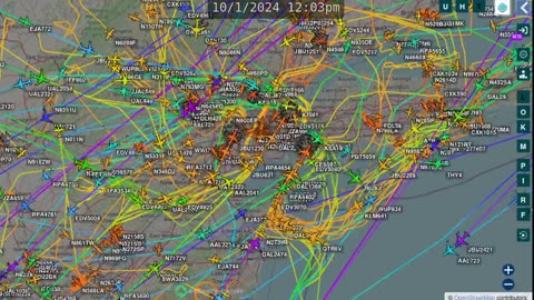 New Jersey New York Air Traffic Data - October 4th 2024 -