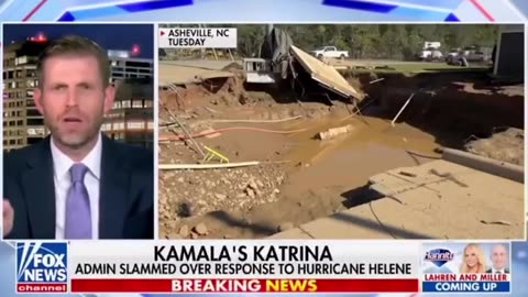 Eric Trump slams Kamala on the lack of response to Hurricane Helene victims