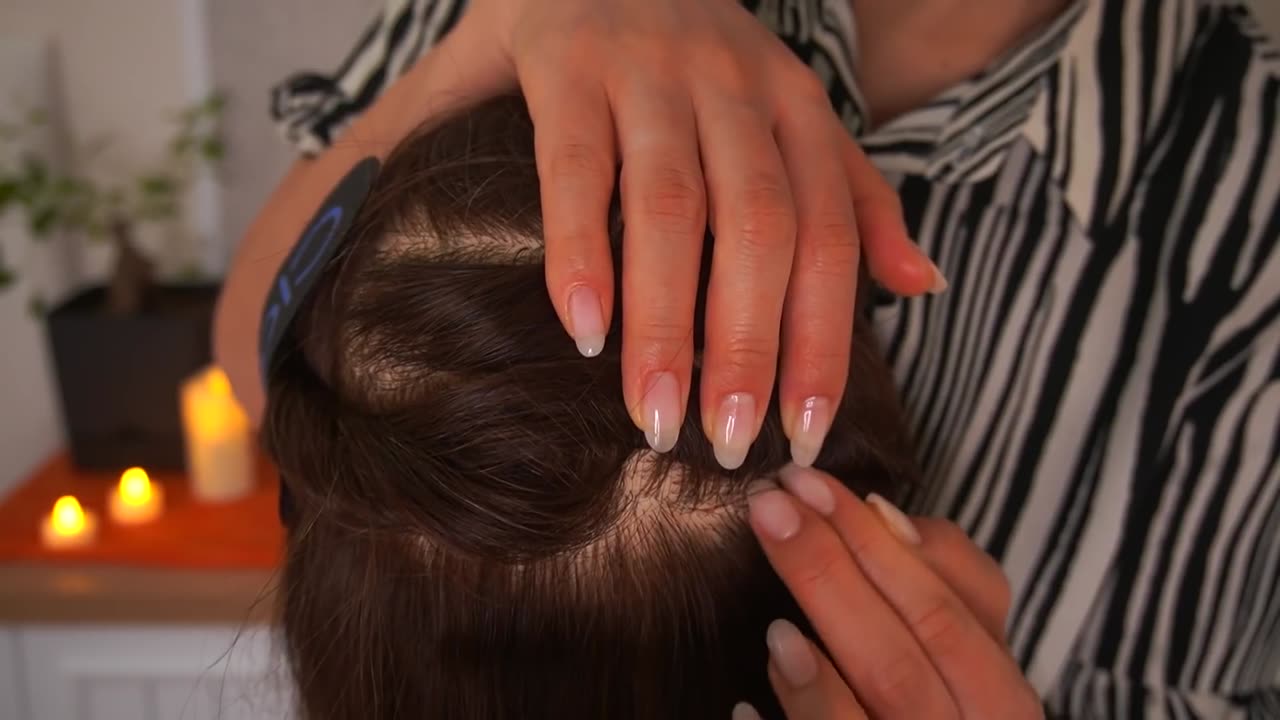 [ASMR] Scalp scratching with nails | Fast & Soft | Brain massage for deep sleep | No Talking