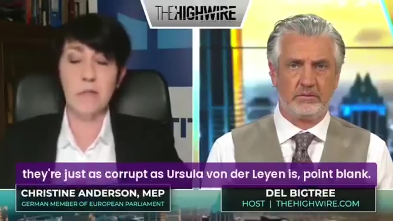 Christine Anderson about investigation vd leyen's text messages.