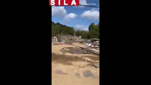Trail of destruction left across Asheville by Helene flooding