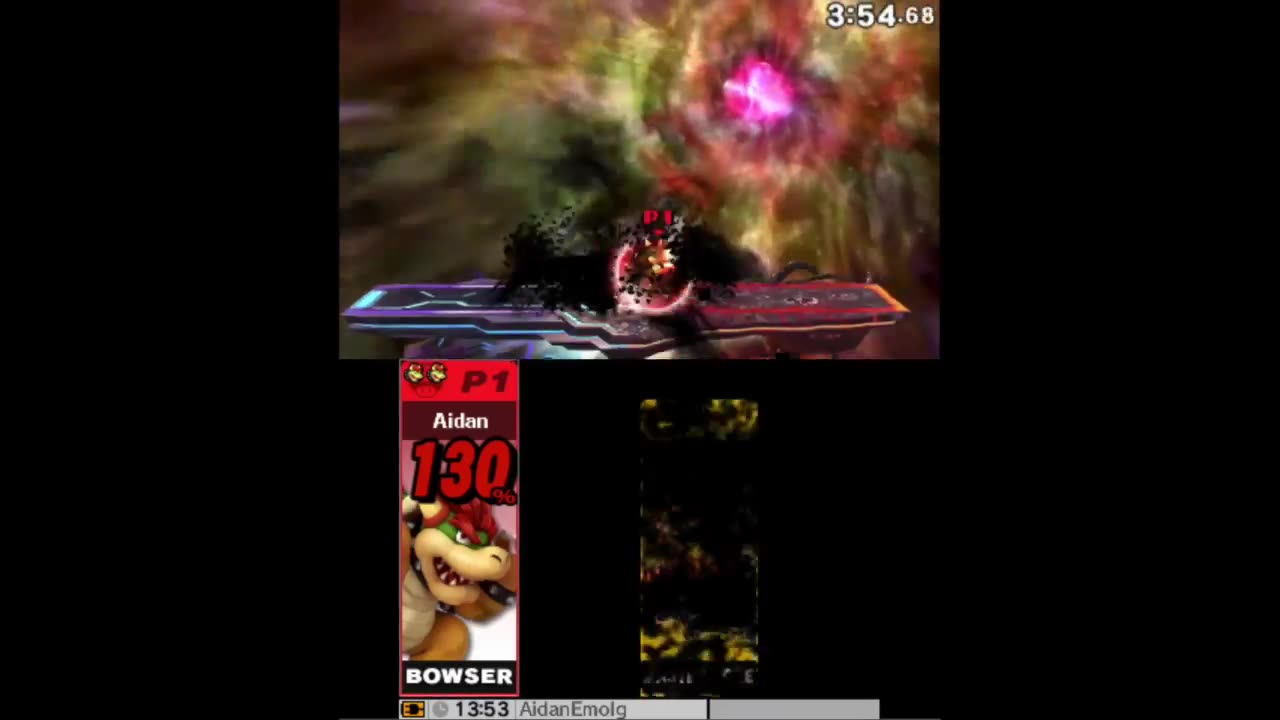 Super Smash Bros. 3DS - Classic Mode at Bowser (Intensities 9.0 to 8.5)