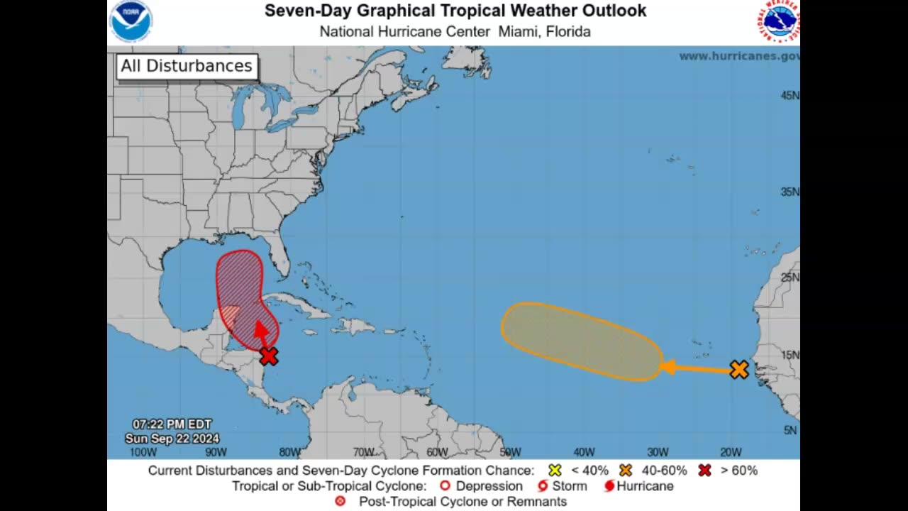 Five Tropical Disturbances In Play September 22nd 2024! (2)