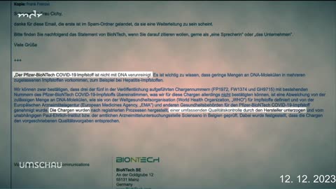 MDR Umschau vom 12.12.2023: "Corona-Impfstoff in der Kritik – Was ist dran?"