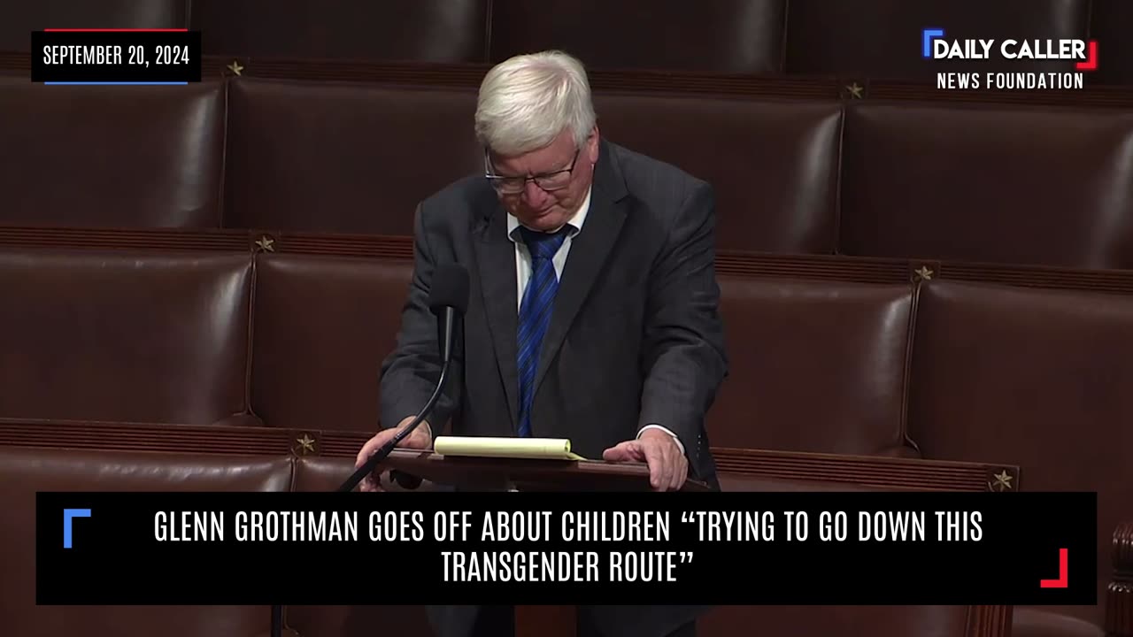 WATCH: Glenn Grothman Goes Off About Children 'Trying to Go Down This Transgender Route'