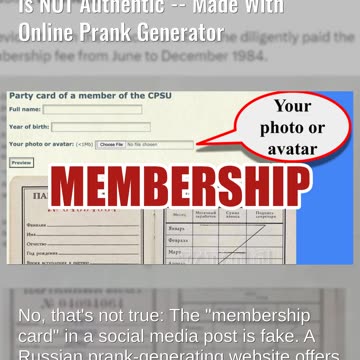 Fact Check: Kamala Harris Communist Party 'Membership Card' Is NOT Authentic -- Prank Generator