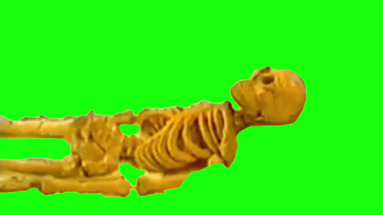 Woman Turns Into Skeleton | Green Screen