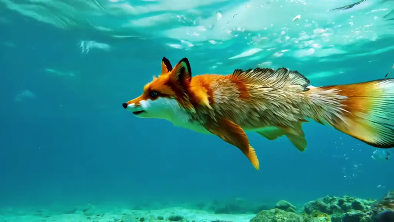 Unreal fish with a fox shape viral video