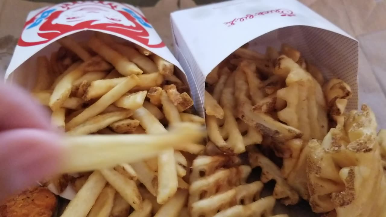 Chicken Nuggets, Fries, & Waffle Fries