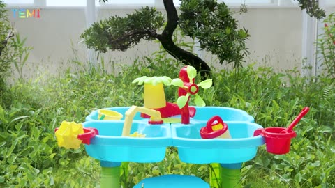 BABYHOME 32pcs Summer Fun: TEMI 4-in-1 Sand Water Table - Kids check description to buy