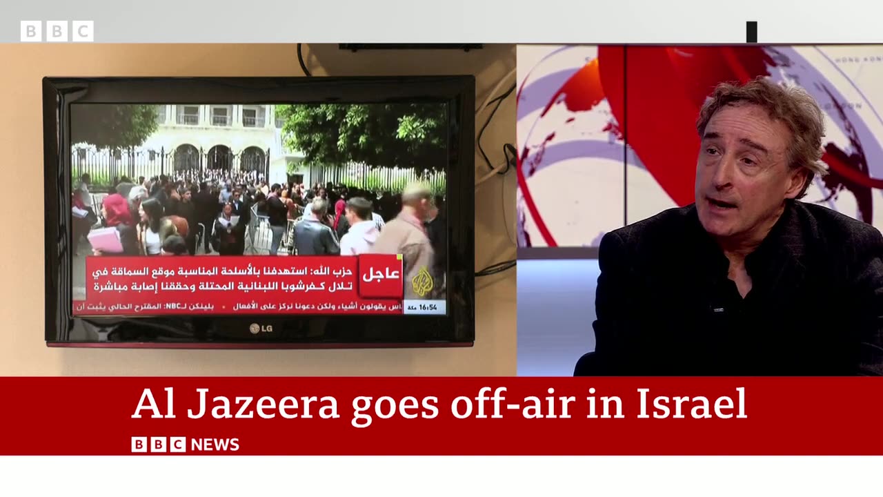 Al Jazeera office in Israel raided and channel taken off air in country | BBC News