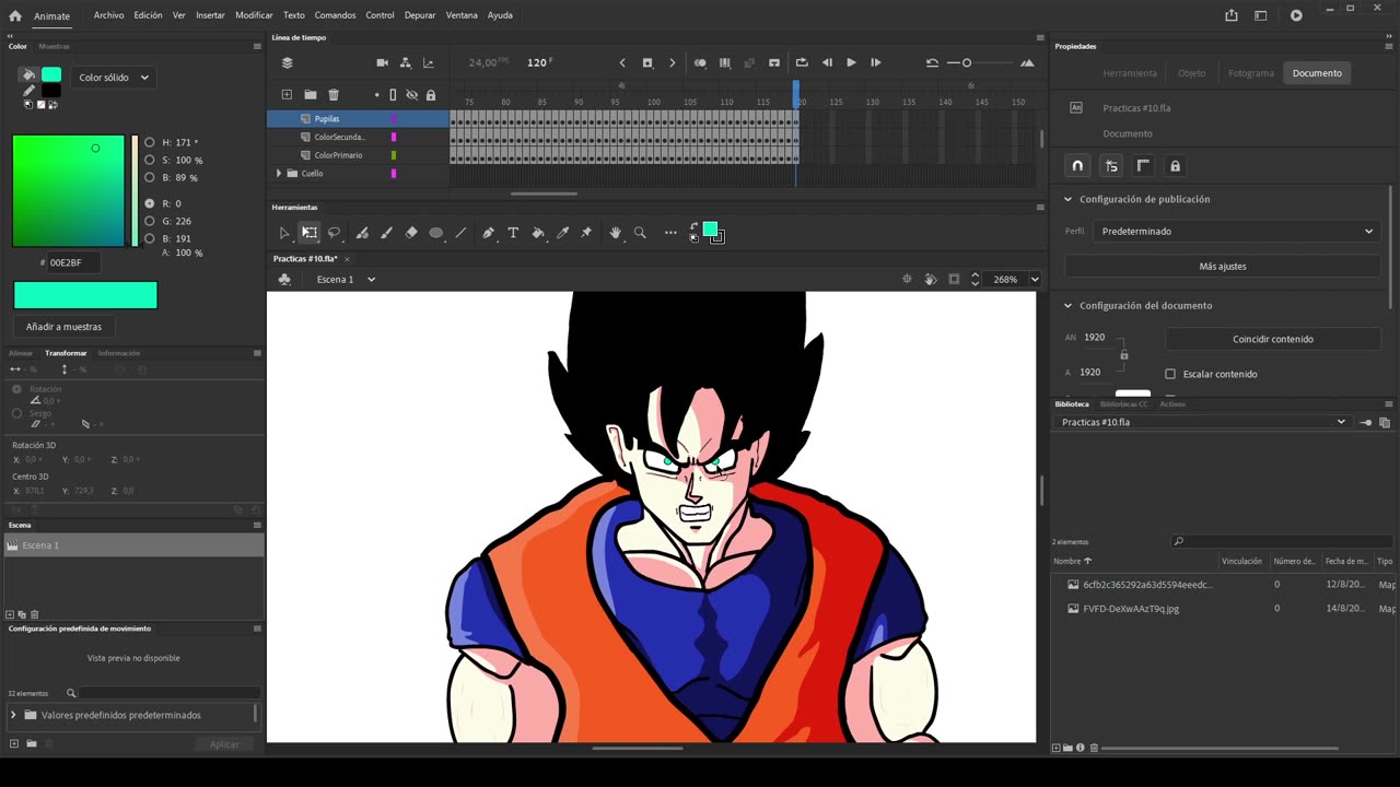 Prácticas 10 - Color y Sombras de Goku Parte 2