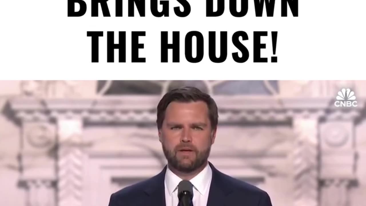 Politics - 2024 JD Vance Trumps 2024 VP Pick Brings Down The House