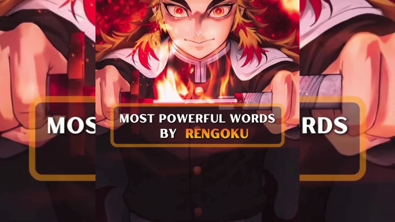 🔥Most Powerful Words By Rengoku. #rengoku #demonslayer #animequotes
