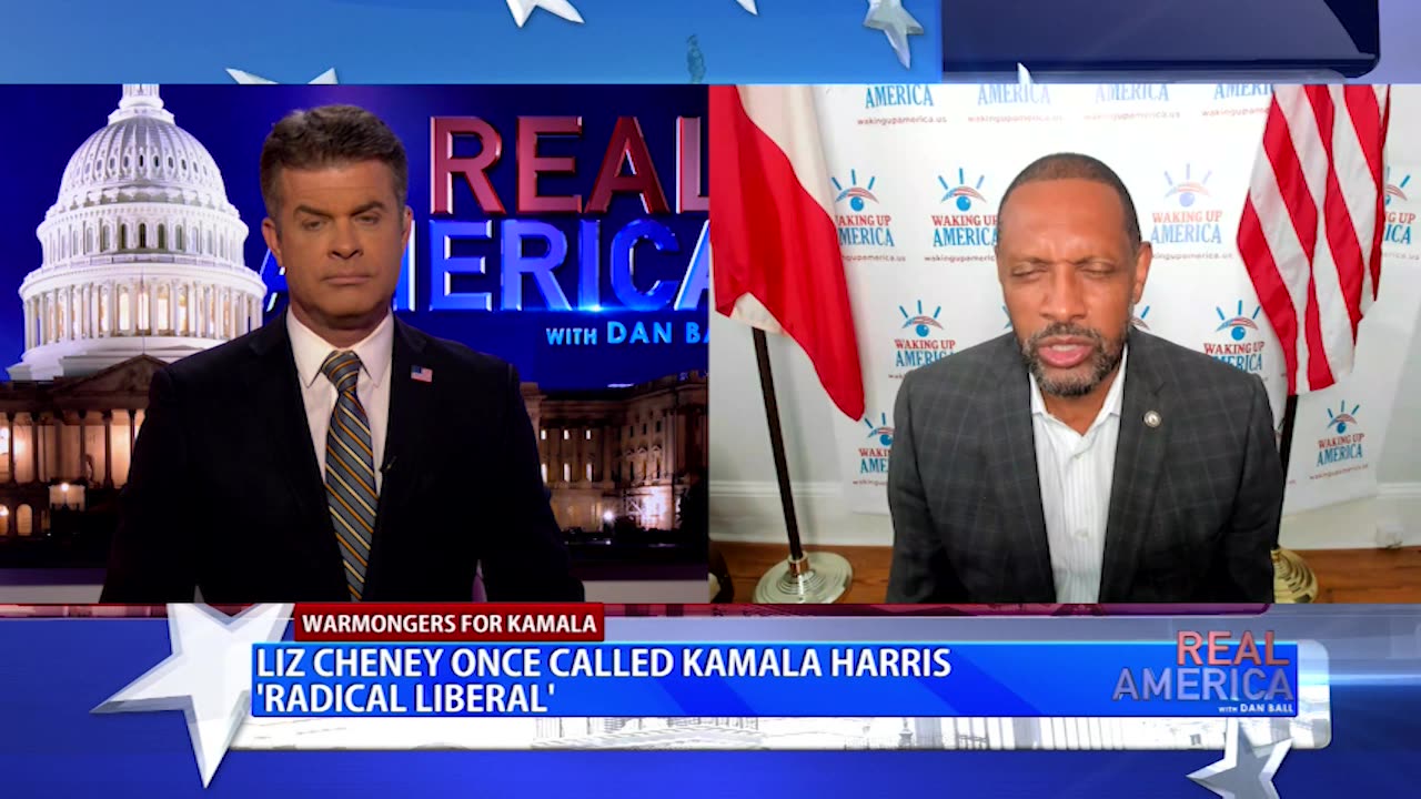 REAL AMERICA -- Dan Ball W/ Vernon Jones, Liz Cheney Campaigns With Kamala, 10/4/24