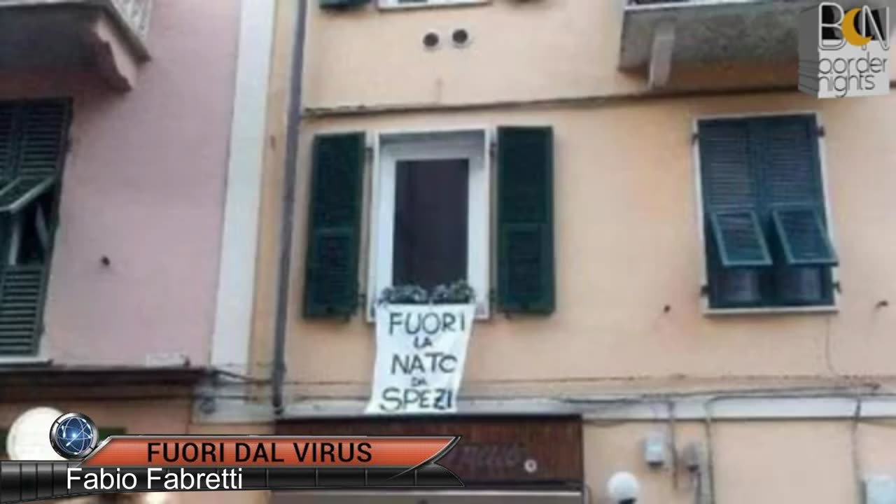 STRISCIONE CONTRO LA NATO Fuori dal Virus n.1071.SP