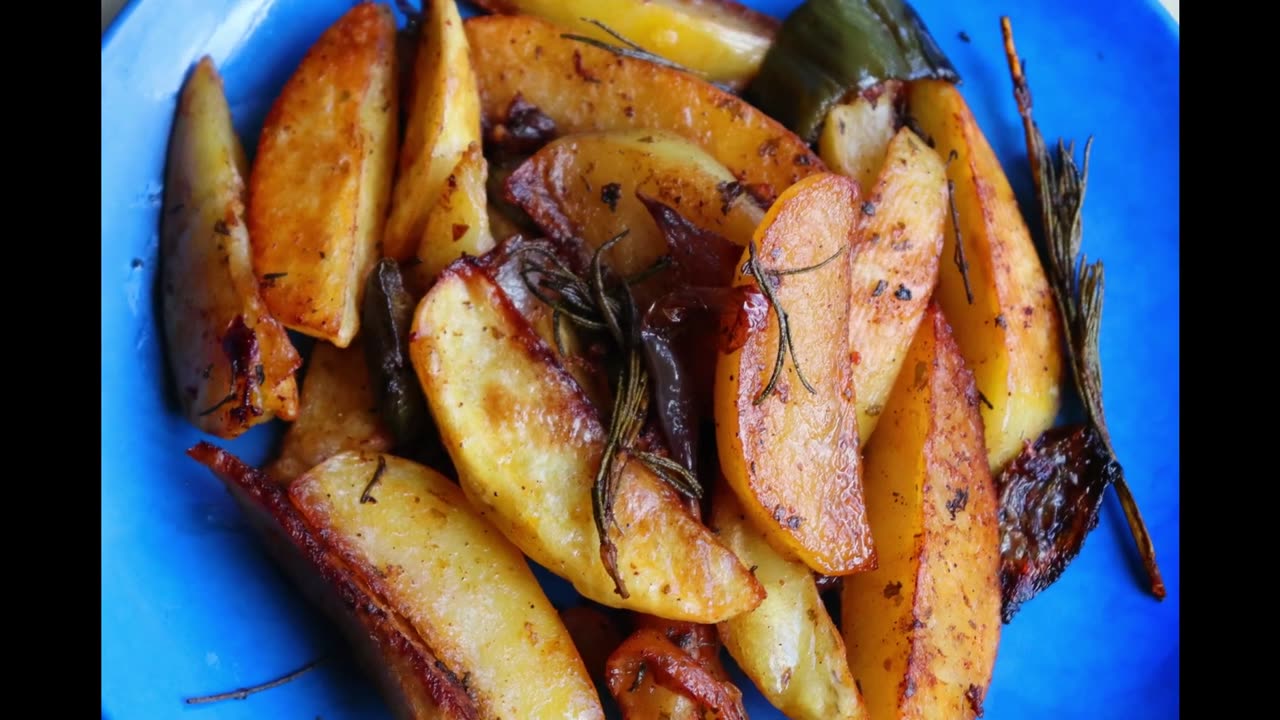 GARLIC & HERB POTATO WEDGES _ Easy & Tasty Potato Recipe