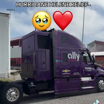 Amazing | NASCAR send humanitarian aid for Hurricane Helene relief.. ❤️