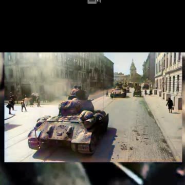 Soviet T-34 - Iconic COLOURIZED Footage 🇷🇺🚛🎥