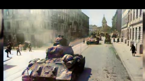 Soviet T-34 - Iconic COLOURIZED Footage 🇷🇺🚛🎥