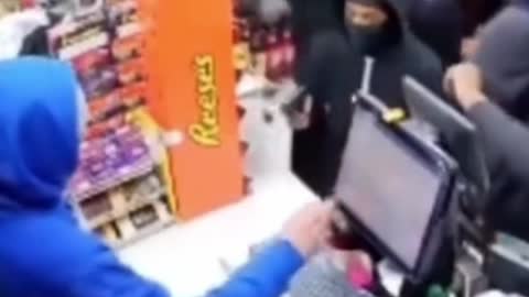 GANG OF GOONS ROB STORE