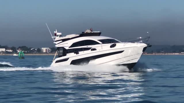 Fairline Squadron 48 Leaving Poole heading