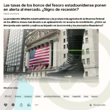 Las tasas de los bonos del Tesoro estadounidense ponen en alerta al mercado. ¿Signo de recesión?