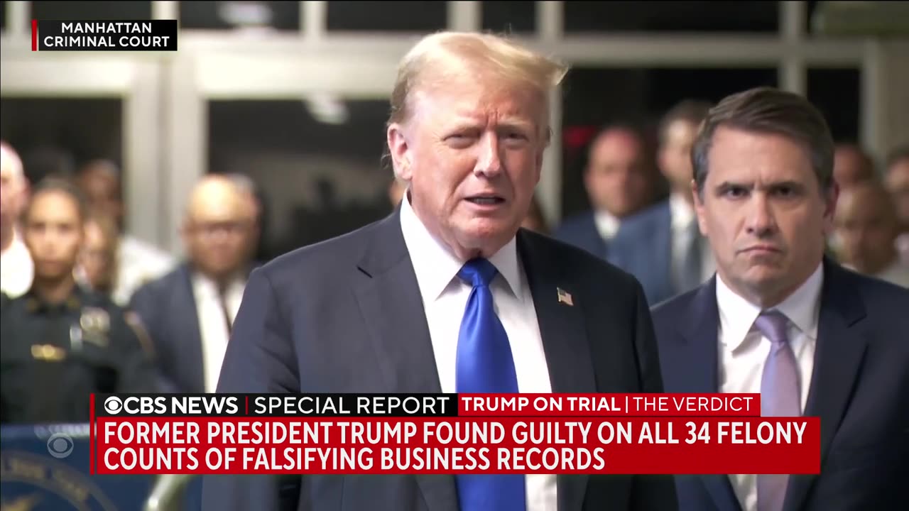 Former President Trump responds to guilty verdict