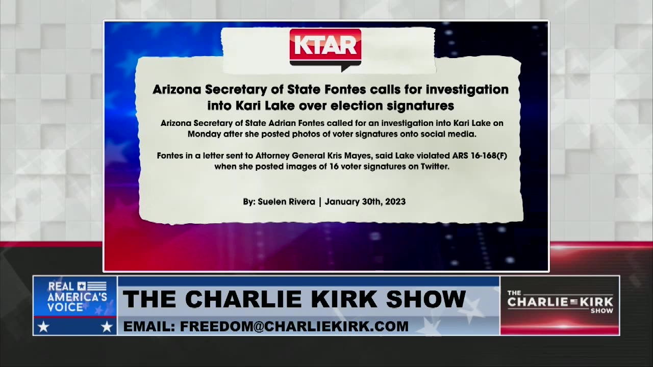 Kari Lake Exposes the Weaponization of the AZ Government Over Voter Signatures