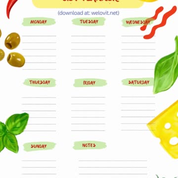 MY WEEKLY DIET PLANNER - Instant Download Print ❤️