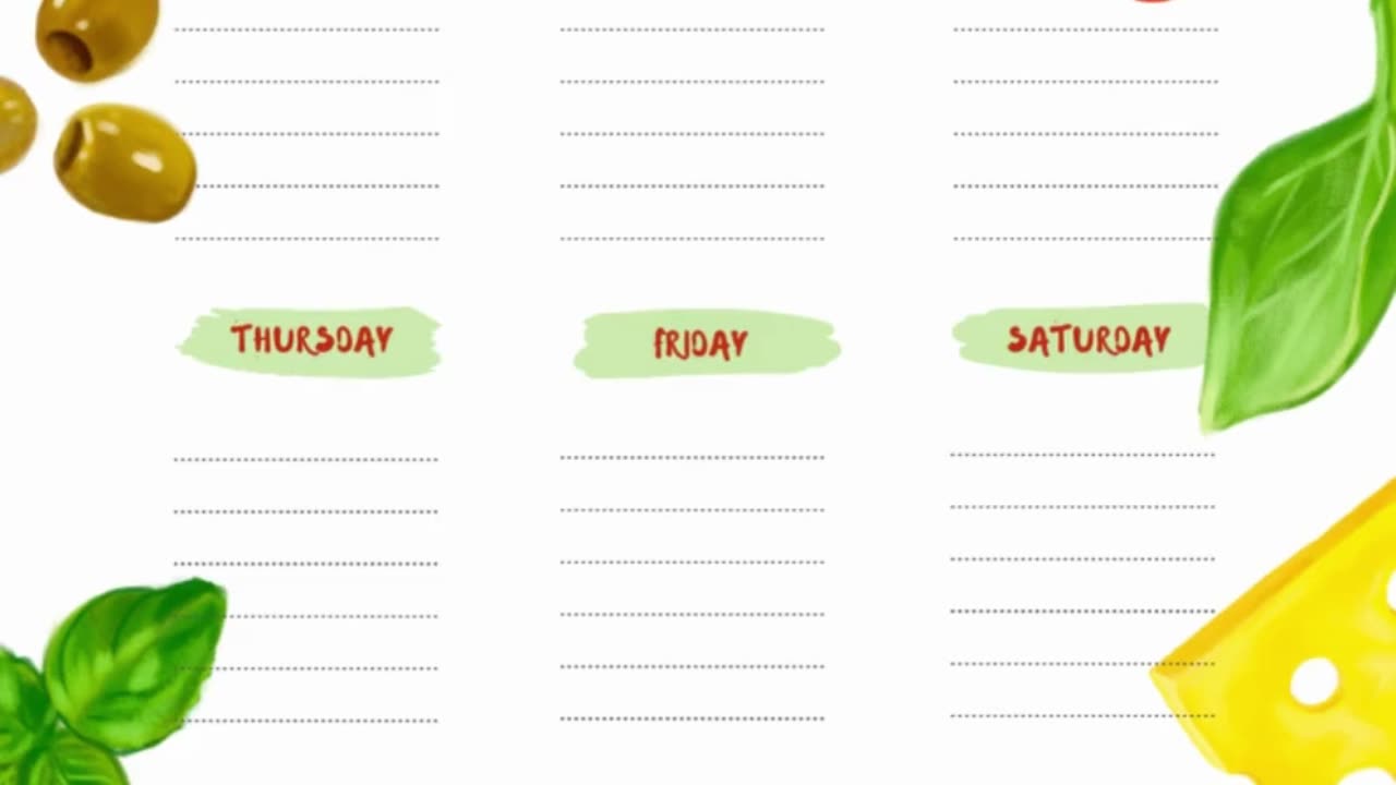 MY WEEKLY DIET PLANNER - Instant Download Print ❤️