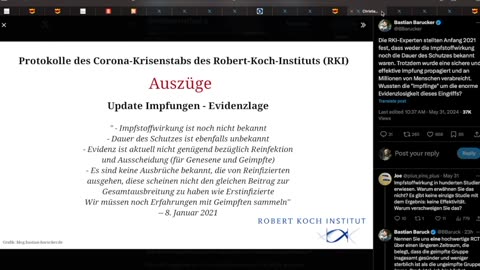 🎥 Neue RKI-Protokolle: „Impflinge waren Versuchskaninchen“
