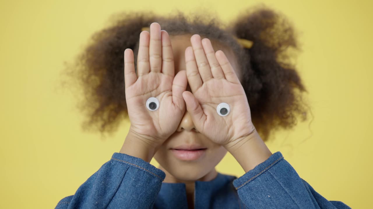 Little girl with strange eyes