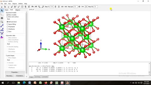 Rietveld Refinement and Crystal Structure of ZrYO material using FullProf and VESTA Software