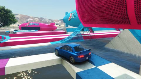 GTA 5 HARD PARKOUR STUNT RACE 😰