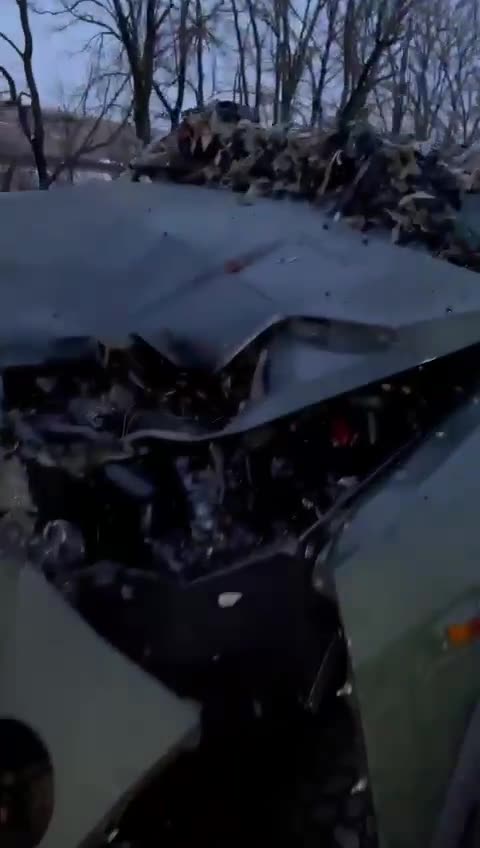 Ukrainian APC Hits Mine