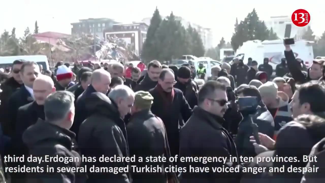 Turkey's Erdogan visits earthquake-hit city