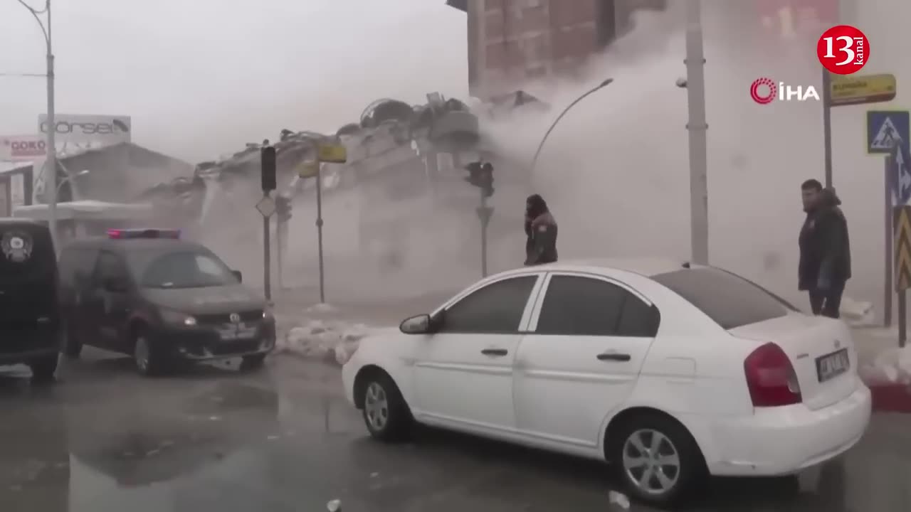 Memento .Building Collapses Malatya in Turkey after The earthquake.