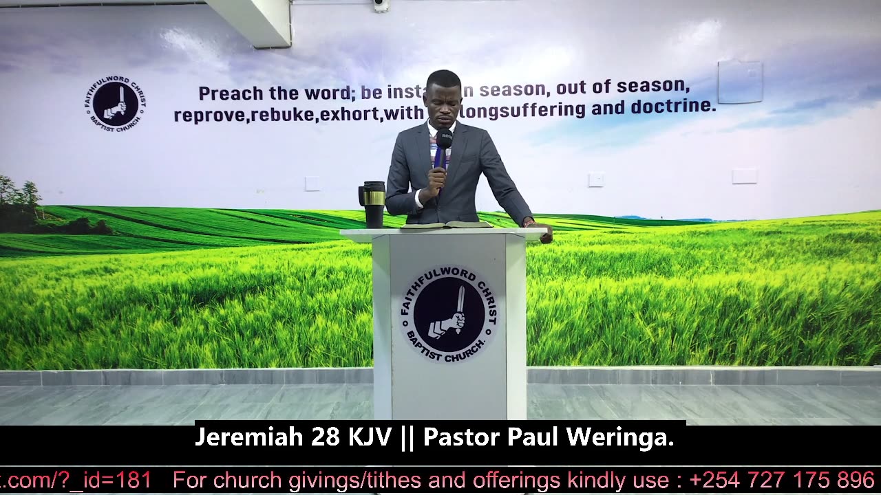 Jeremiah 28 KJV || Pastor Paul Weringa.