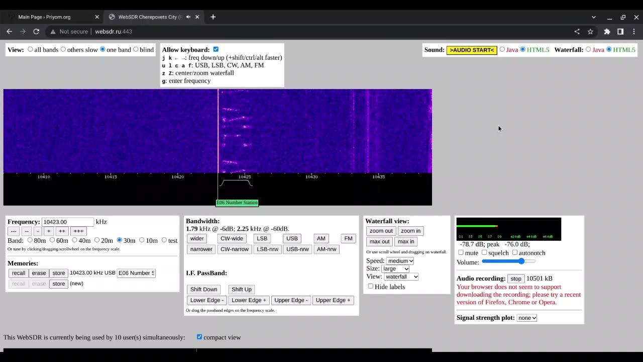 E06 English Man 12/02/2023 0930 UTC 10423kHz