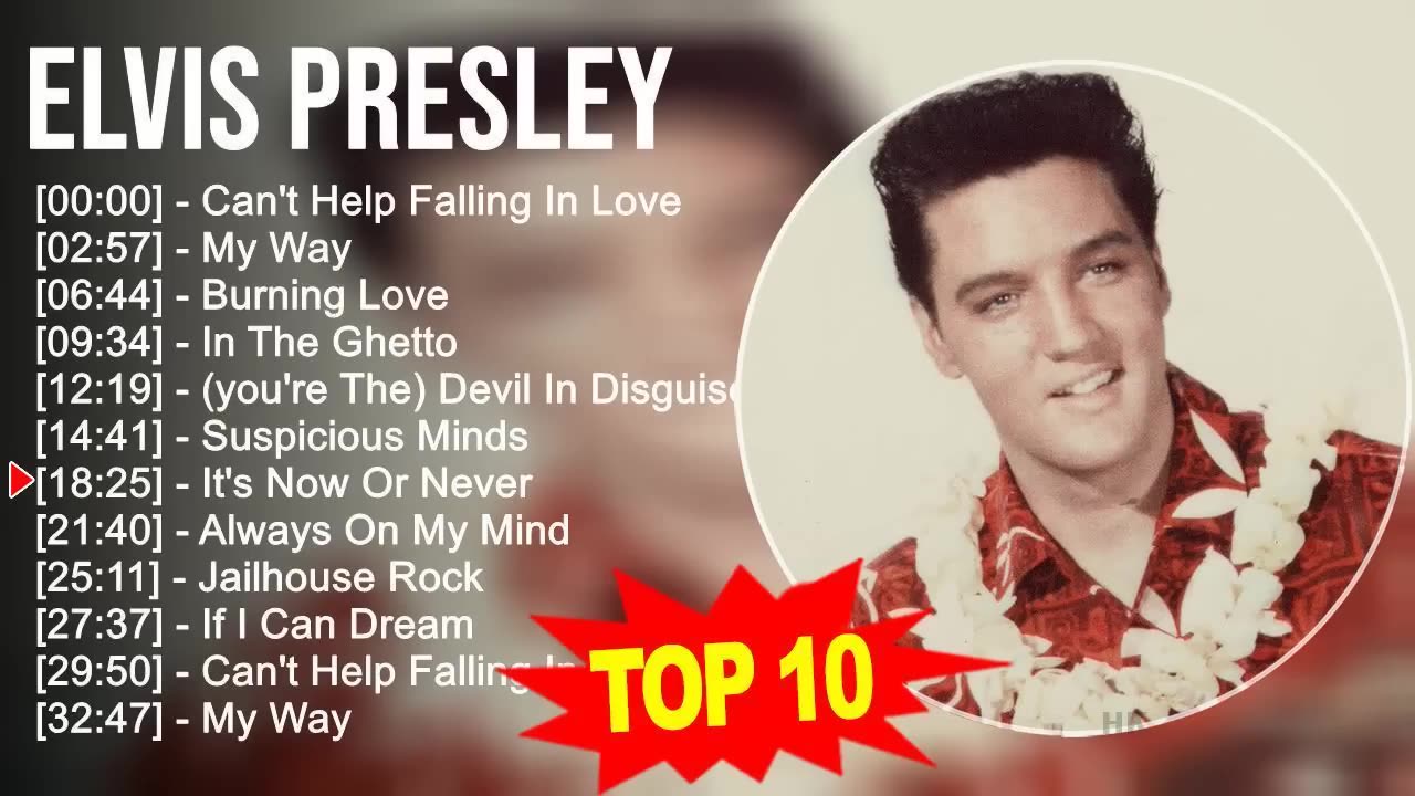 Elvis Presley Greatest Hits MIX - TOP 10 BEST SONGS