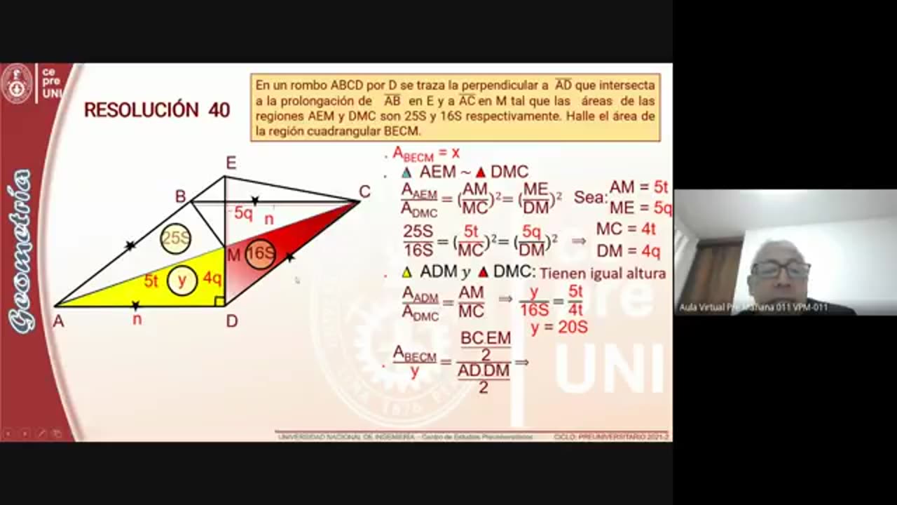 CEPRE UNI 2021 - 2 | SEMANA 20 | GEOMETRÍA S02