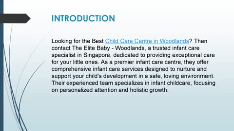 Best Child Care Centre in Woodlands