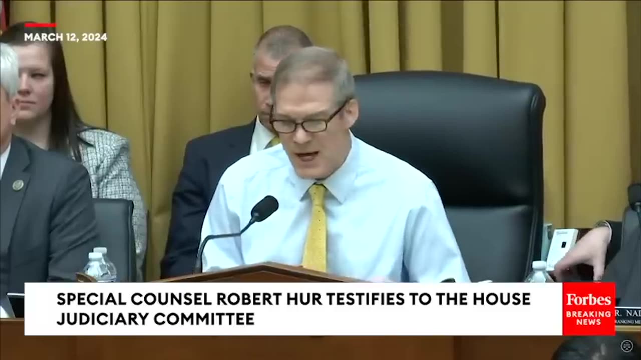 BREAKING NEWS: Jim Jordan Plays Video Of Biden For Special Counsel Robert Hur To Get His Response