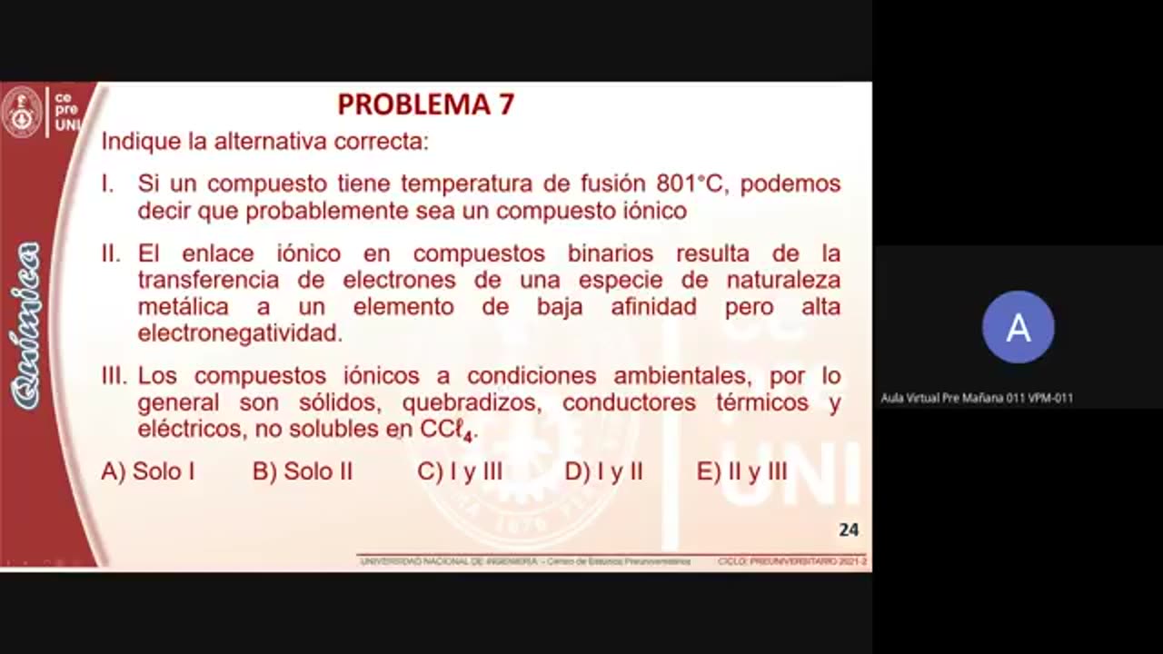 CEPRE UNI 2021 - 2 | SEMANA 05 | QUÍMICA S02