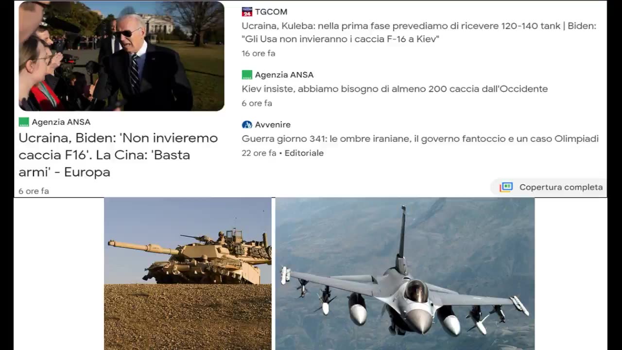 Biden annuncia: Niente aerei per Zelensky