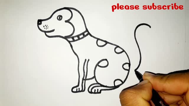 How To Draw A Dog From 3 Numer l Drawing Pictures l Number Drawing l Easy Dog Drawing l Art Videos